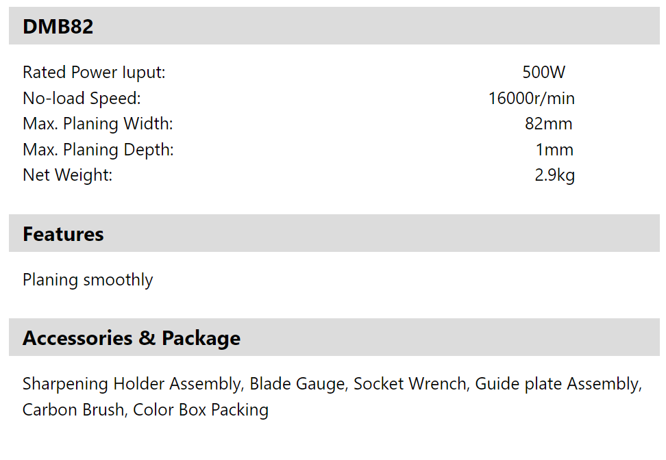 DMB82 Details