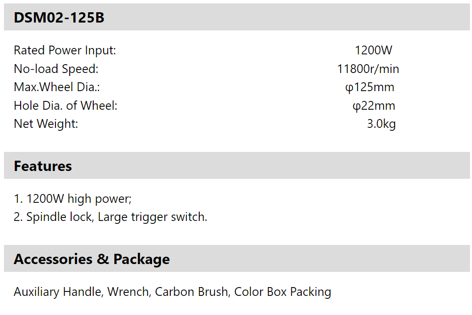 DSM02-125B Details