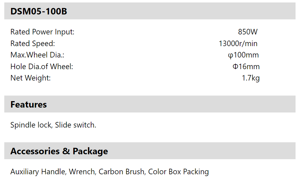 DSM05-100B Details