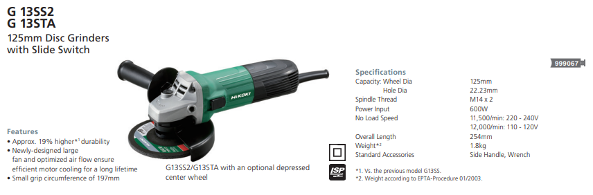 G13SS2_G13STA Specs